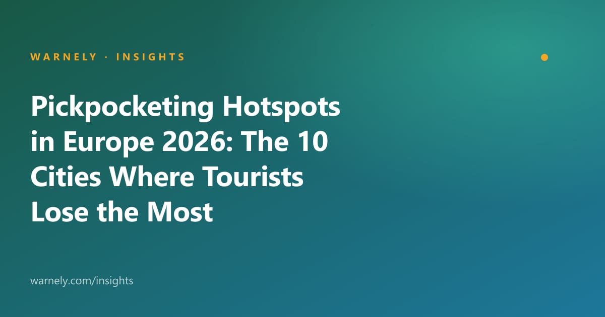 Pickpocketing Hotspots in Europe 2026: The 10 Cities Where Tourists Lose the Most